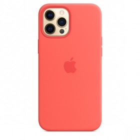 Силиконовый чехол MagSafe для iPhone 12 Pro Max, цвет «розовый цитрус»